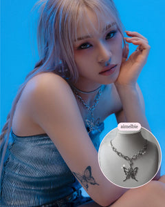 Princess Butterfly Chain Semi Choker Necklace [(G)-IDLE Miyeon Necklace]