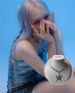 Princess Butterfly Chain Semi Choker Necklace [(G)-IDLE Miyeon Necklace]