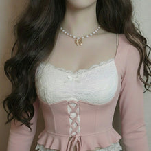 Load image into Gallery viewer, Adorable Ribbon Pearl Choker - Gold Color