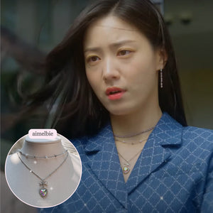 Rainbow Heart Princess Layered Necklace (Jung Wooyeon, Rocket Punch Sohee Necklace)