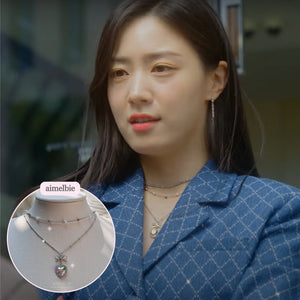 Rainbow Heart Princess Layered Necklace (Jung Wooyeon, Rocket Punch Sohee Necklace)