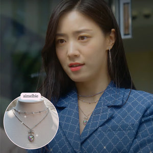 Rainbow Heart Princess Layered Necklace (Jung Wooyeon, Rocket Punch Sohee Necklace)