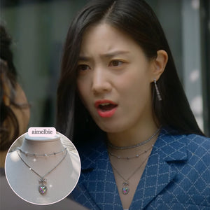 Rainbow Heart Princess Layered Necklace (Jung Wooyeon, Rocket Punch Sohee Necklace)