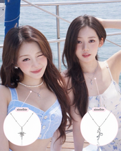 Load image into Gallery viewer, [BABYMONSTER Rora Necklace] Serene Ribbon Necklace - Silver Color