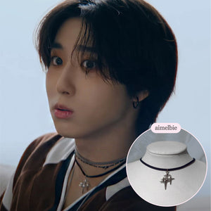 [Stray Kids Han Necklace] Sparkle Sparkle Choker Necklace - Silver Color
