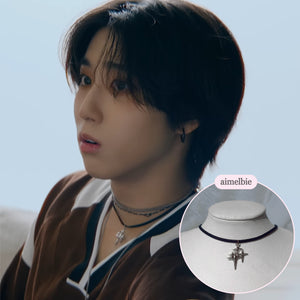 [Stray Kids Han Necklace] Sparkle Sparkle Choker Necklace - Silver Color
