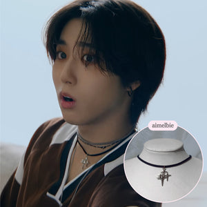 [Stray Kids Han Necklace] Sparkle Sparkle Choker Necklace - Silver Color