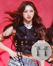 Load image into Gallery viewer, [IU, BABYMONSTER Chiquita Earrings] Urban Metal drop earrings - Silver Color