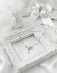 [fromis_9 Baek Jiheon Necklace] Moonlight Teardrops Semi Choker Necklace