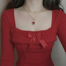 Load image into Gallery viewer, Red Heart Princess Layered Necklace