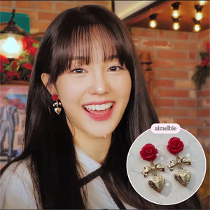 Darling Rose Earrings (G-idle Miyeon, Woo!ah! Nana, STAYC J Earrings)