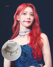 Load image into Gallery viewer, Moon and Star Bold Chain Choker - Silver (Kep1er Xiaoting Necklace)