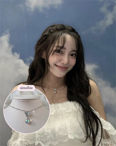Dreamy Butterfly Semi-Choker Necklace - Rainbow (STAYC Isa, STAYC Seeun, Sejeong Kim, Oh My Girl Jiho Necklace)
