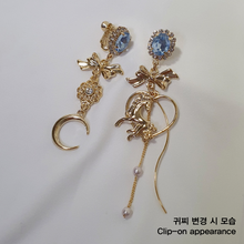 Load image into Gallery viewer, Pony and the Moon Earrings - Light Blue