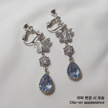 Load image into Gallery viewer, Dreamy Butterfly Earrings - Light Blue