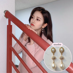 Minerva Earrings - Gold version (IVE Wonyoung, IVE Yujin, fromis_9 Nakyung, Bravegirls Yujeong Earrings)