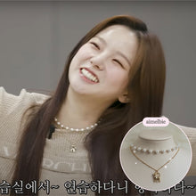 Load image into Gallery viewer, Kitty Layered Pearl Choker Necklace - Gold ver. (Kep1er Yujin Necklace)
