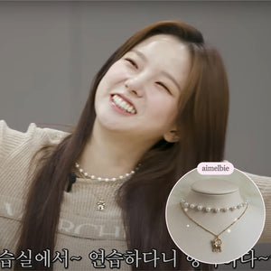 Kitty Layered Pearl Choker Necklace - Gold ver. (Kep1er Yujin Necklace)