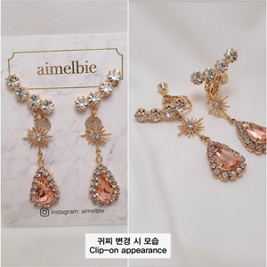 Stellar Elf Earrings - Peach
