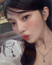 Load image into Gallery viewer, [Red Velvet Joy, Lovelyz Kei Necklace] Starry Teardrops Necklace - Light Blue