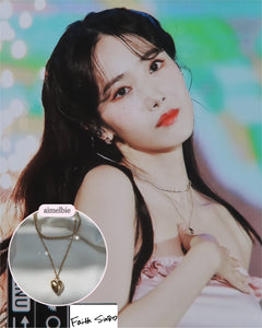 Modern Heart Layered Necklace - Gold (VIVIZ Sinb, Oh My Girl YooA, STAYC Seeun Necklace)