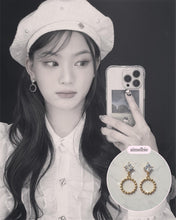 Load image into Gallery viewer, Diamond and Gold Ring Earrings (STAYC Isa, fromis_9 Chaeyoung Earrings)