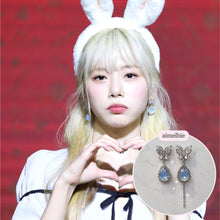 Load image into Gallery viewer, Soft Blue Butterfly Earrings (Girl&#39;s Generation Sunny Earrings)