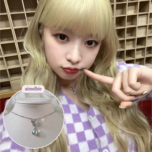 Dreamy Butterfly Semi-Choker Necklace - Rainbow (STAYC Isa, STAYC Seeun, Sejeong Kim, Oh My Girl Jiho Necklace)