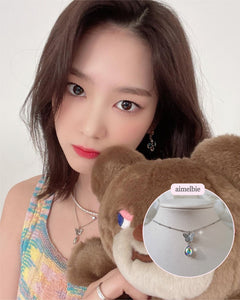 Dreamy Butterfly Semi-Choker Necklace - Rainbow (STAYC Isa, STAYC Seeun, Sejeong Kim, Oh My Girl Jiho Necklace)