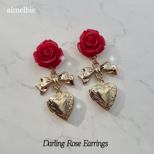 Load image into Gallery viewer, Darling Rose Earrings (G-idle Miyeon, Woo!ah! Nana, STAYC J Earrings)