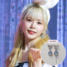 Load image into Gallery viewer, Soft Blue Butterfly Earrings (Girl&#39;s Generation Sunny Earrings)