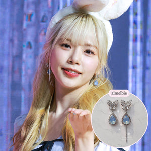 Soft Blue Butterfly Earrings (Girl's Generation Sunny Earrings)