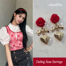 Load image into Gallery viewer, Darling Rose Earrings (G-idle Miyeon, Woo!ah! Nana, STAYC J Earrings)