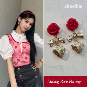 Darling Rose Earrings (G-idle Miyeon, Woo!ah! Nana, STAYC J Earrings)