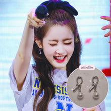 Load image into Gallery viewer, Daily Silver Ribbon Earrings (IVE Wonyoung, Yujin, STAYC Sieun, Oh My Girl Hyojung, Seunghee Earrings)