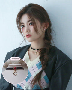 Magic Girl Heart Leather Choker - Rosepink (CSR Sua Necklace)