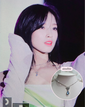 Load image into Gallery viewer, Dreamy Butterfly Semi-Choker Necklace - Light Blue (Oh My Girl Arin, Mamamoo Solar, STAYC Sieun Necklace)