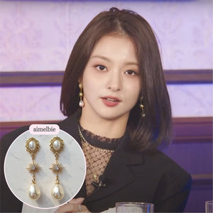 Minerva Earrings - Gold version (IVE Wonyoung, IVE Yujin, fromis_9 Nakyung, Bravegirls Yujeong Earrings)