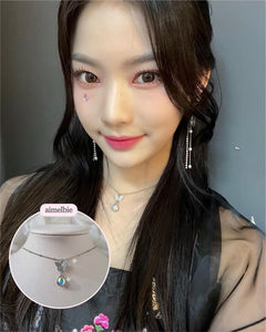 Dreamy Butterfly Semi-Choker Necklace - Rainbow (STAYC Isa, STAYC Seeun, Sejeong Kim, Oh My Girl Jiho Necklace)