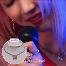 Load image into Gallery viewer, Silver Butterfly Chain Choker Necklace (Dreamcatcher Yoohyeon, HATFELT Yeeun necklace)