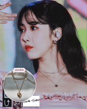 Load image into Gallery viewer, Modern Heart Layered Necklace - Gold (VIVIZ Sinb, Oh My Girl YooA, STAYC Seeun Necklace)