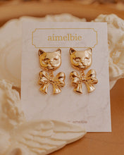 Load image into Gallery viewer, Melbie The Cat Series - Adorable Ribbon Earrings