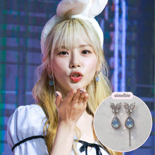 Load image into Gallery viewer, Soft Blue Butterfly Earrings (Girl&#39;s Generation Sunny Earrings)