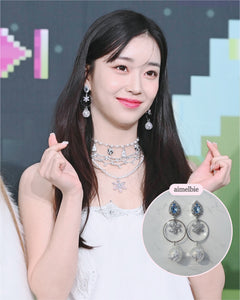 Icy Bloom Earrings - Blue (STAYC Sumin Earings)