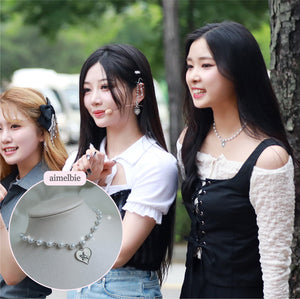 Baby Angel Pearl Choker - Silver ver. (Choi Yena Necklace)