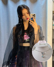 Load image into Gallery viewer, Dreamy Butterfly Semi-Choker Necklace - Rainbow (STAYC Isa, STAYC Seeun, Sejeong Kim, Oh My Girl Jiho Necklace)