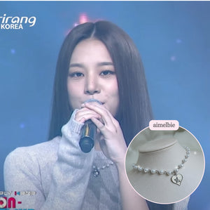 Baby Angel Pearl Choker - Silver ver. (Choi Yena Necklace)