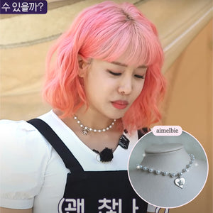 Baby Angel Pearl Choker - Silver ver. (Choi Yena Necklace)