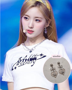 Royal Baby Angel Earrings - Short (Silver) (Kep1er Chaehyun, Yeseo, Xiaoting Earrings)