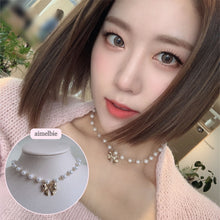 Load image into Gallery viewer, Adorable Ribbon Pearl Choker - Gold ver. (Billlie Sheon Necklace)